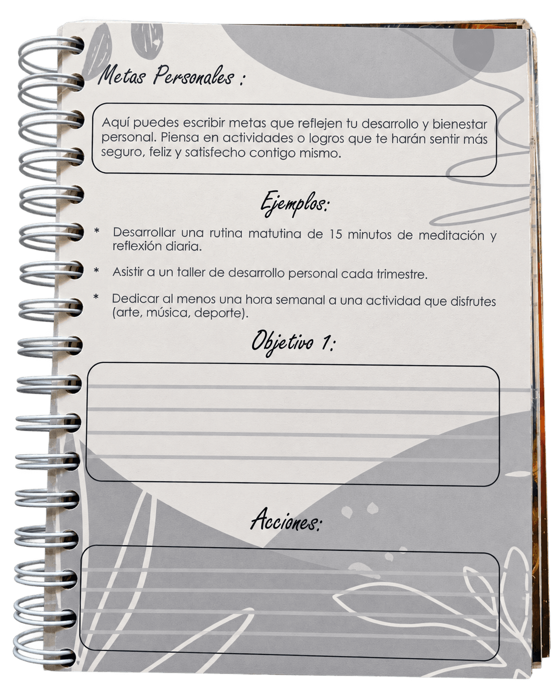 Personal goals page